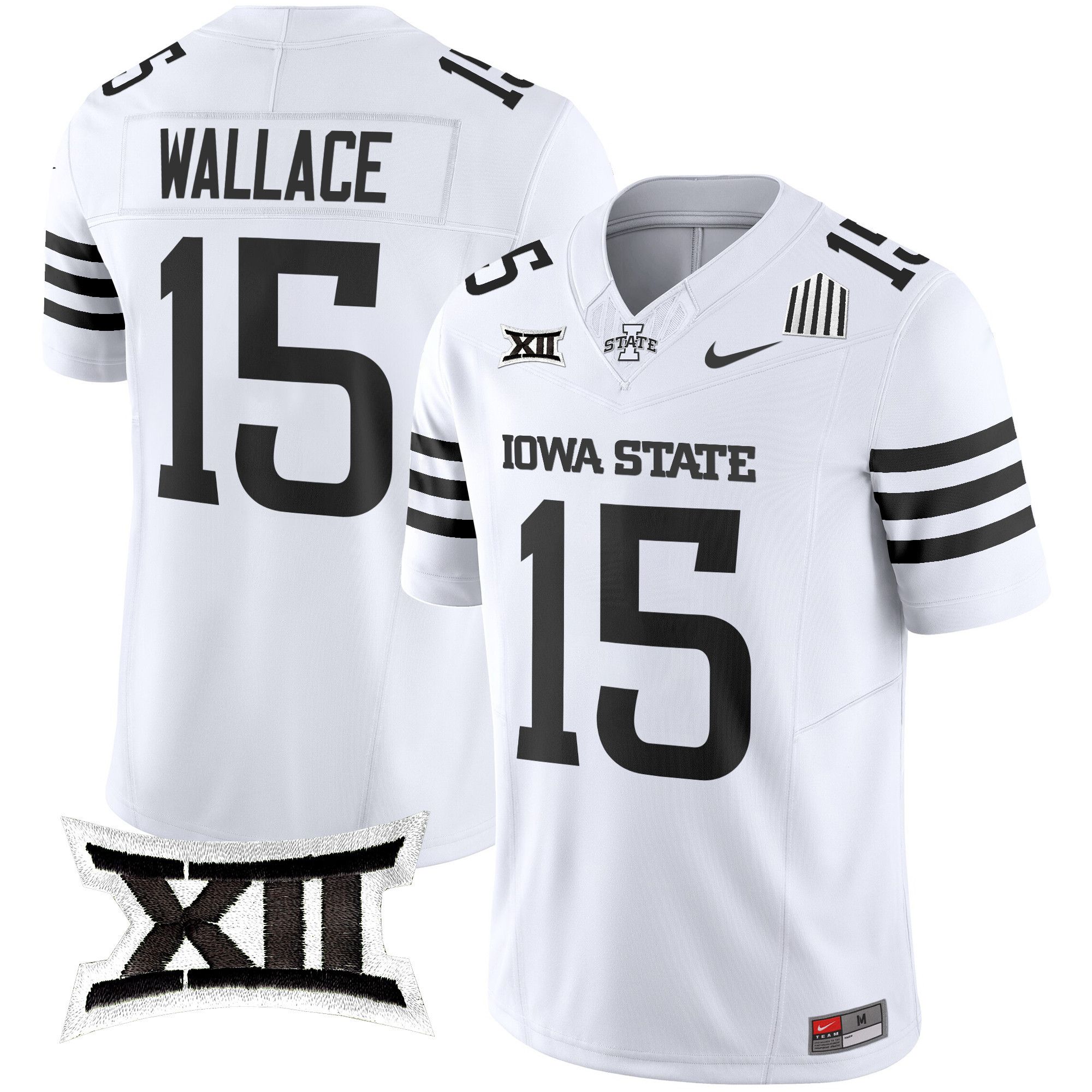 Men Iowa State Cyclones #15 Wallace White Nike 2024 Vapor Limited NCAA Jersey style 1